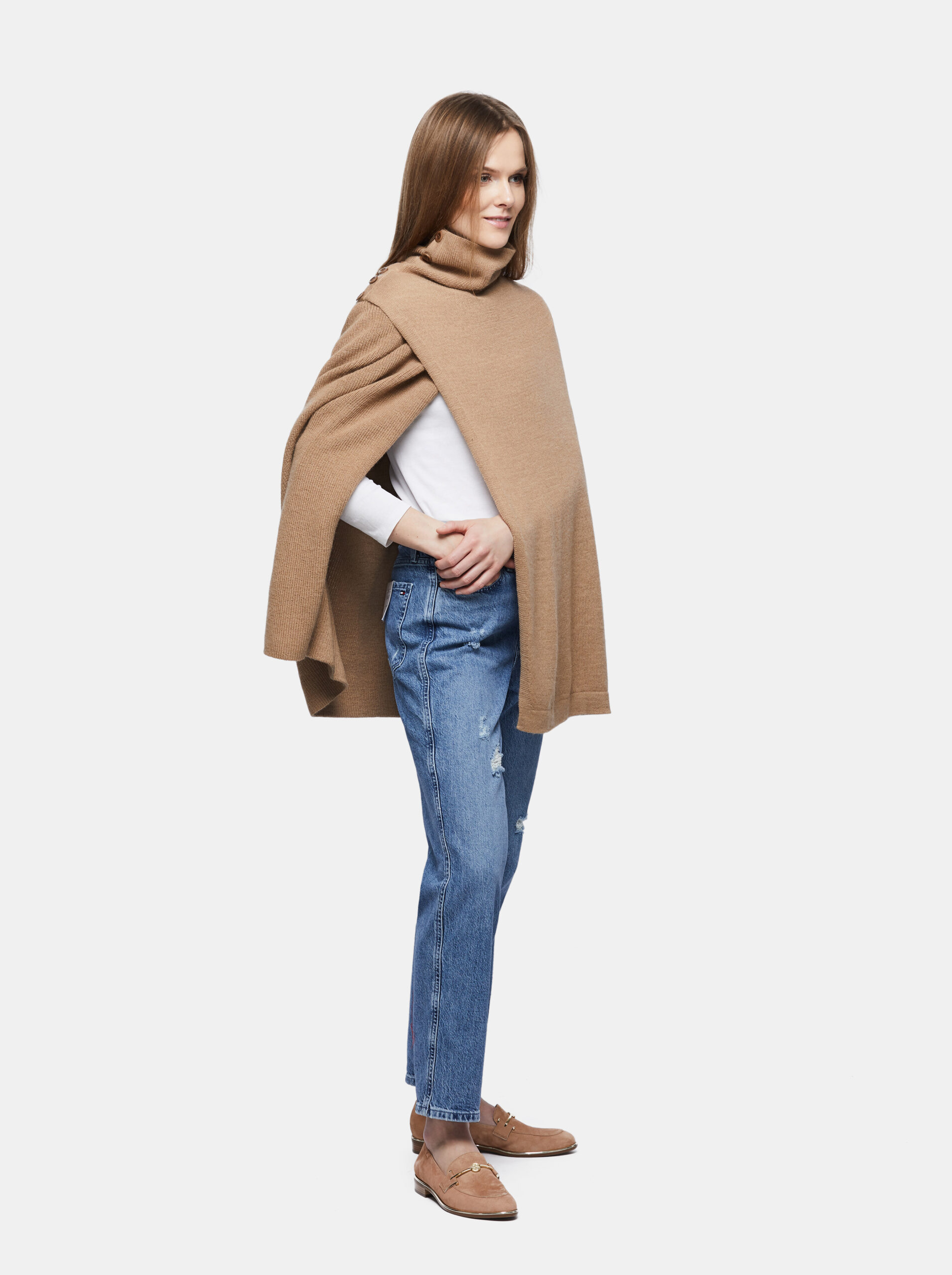 Asymmetric Poncho Alpaka