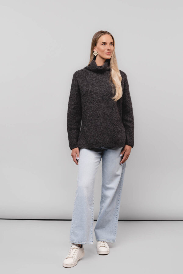 Gray cowl neck sweater online