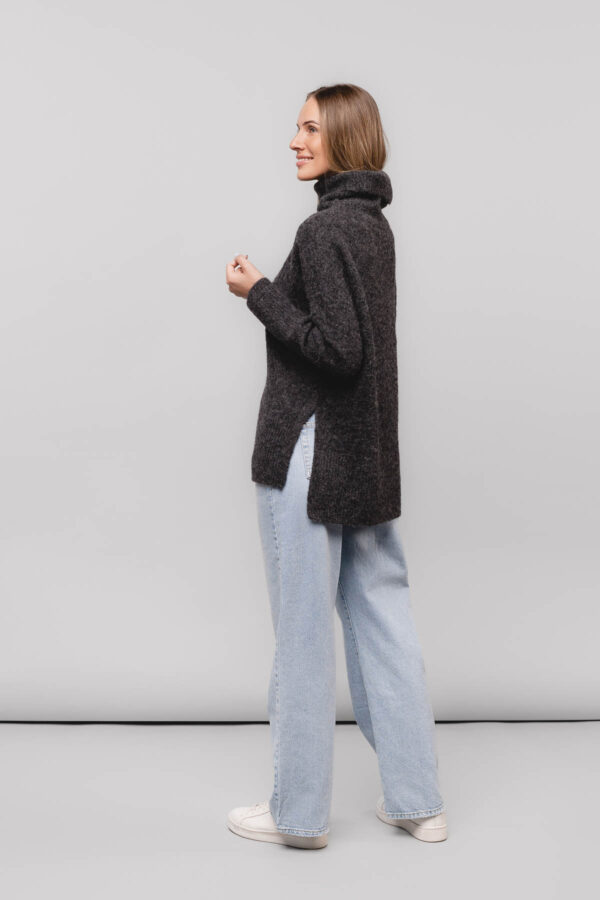 alpaca hoodie knit | OHOTORO