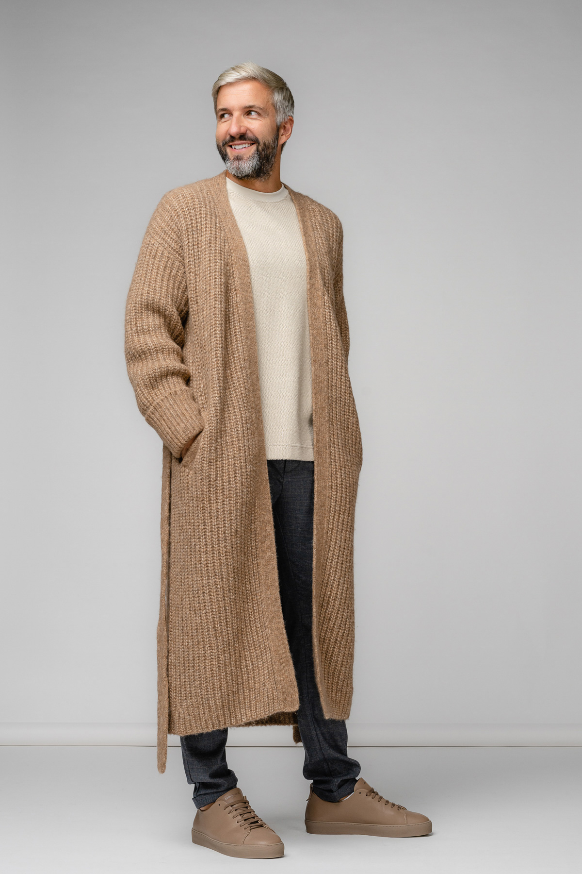 Camel hotsell knit coat